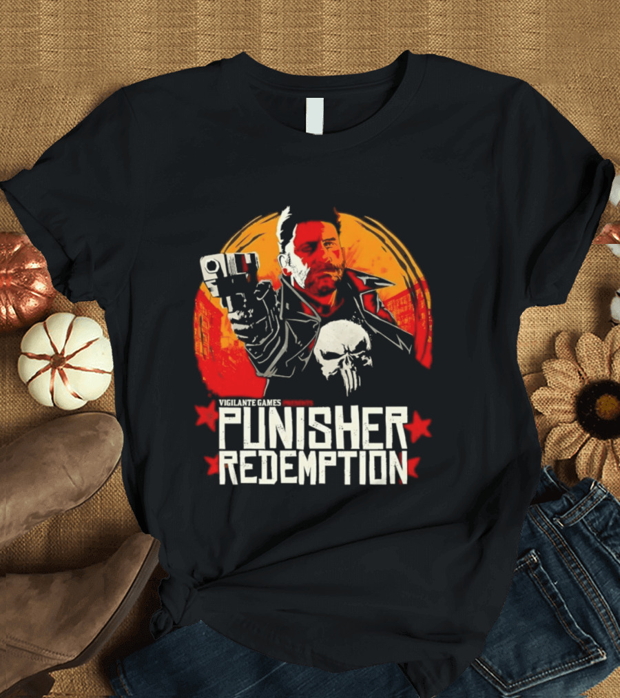 Punisher Redemption Red Dead Vigilante Games T-Shirt