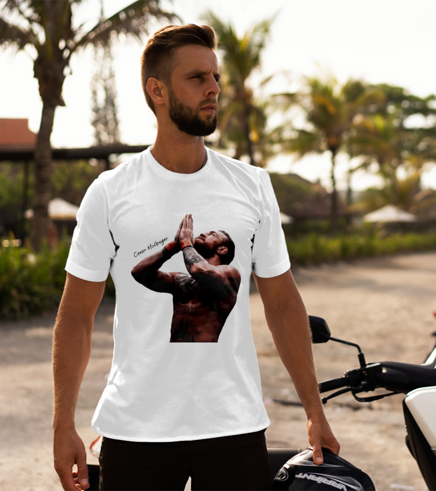 Conor McGregor Returning Pray Pose Tattooed MMA Fighter T-Shirt