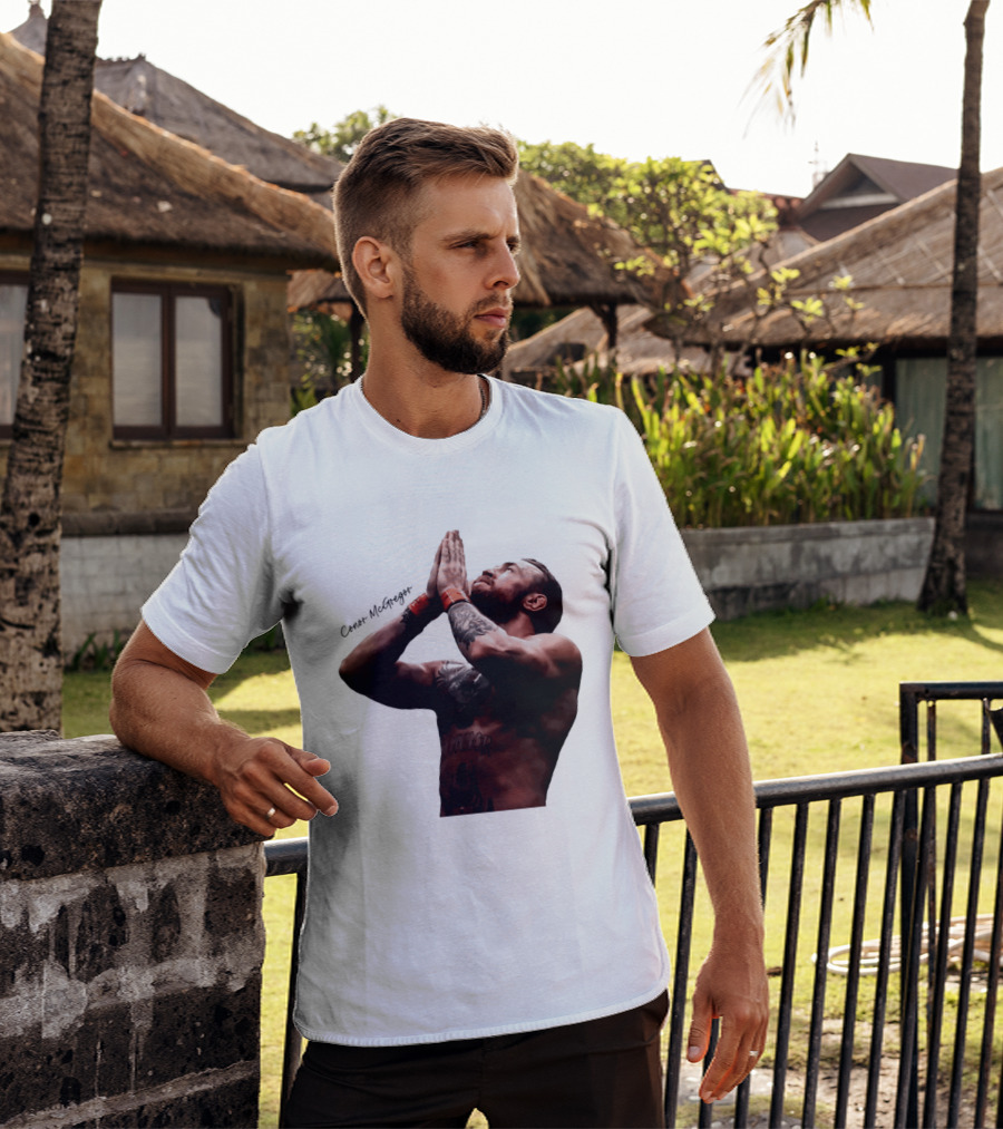 Conor McGregor Returning Pray Pose Tattooed MMA Fighter T-Shirt