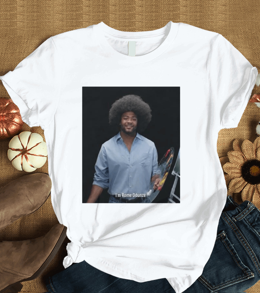 I'm Rome Odunze With Bob Ross Style Transformation T-Shirt