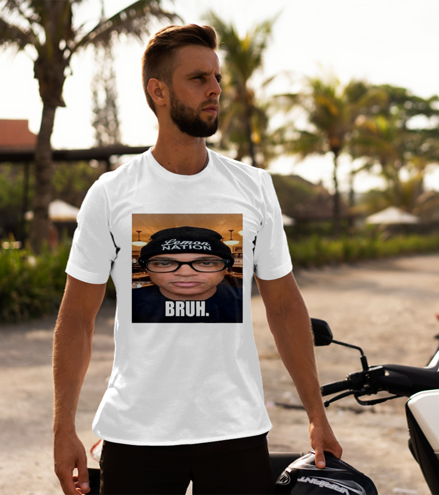Lemon Nation Beanie Glasses Meme Bruh T-Shirt