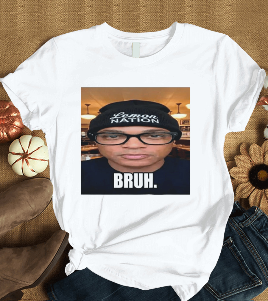 Lemon Nation Beanie Glasses Meme Bruh T-Shirt