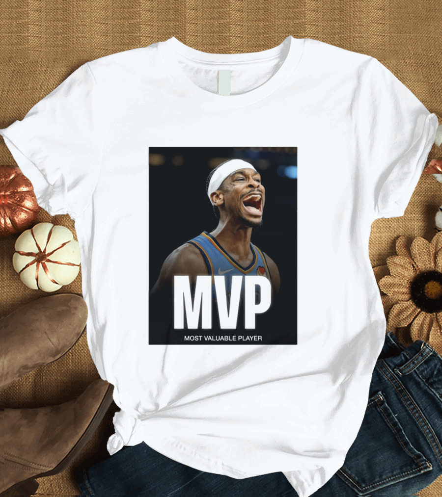 Shai Gilgeous Alexander MVP Most Valuable Player OKC Thunder Celebration T-Shirt