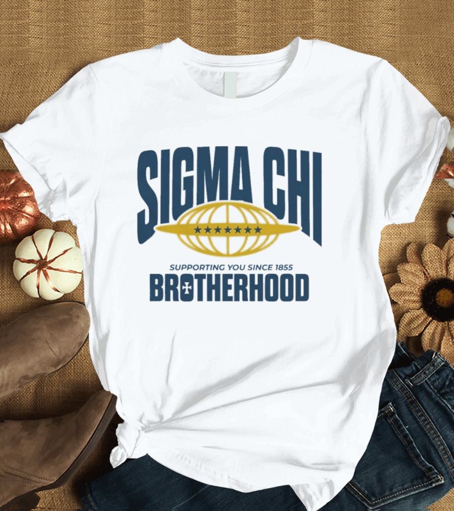 Sigma Chi Supporting You Since 1855 Brotherhood Stars T-Shirt