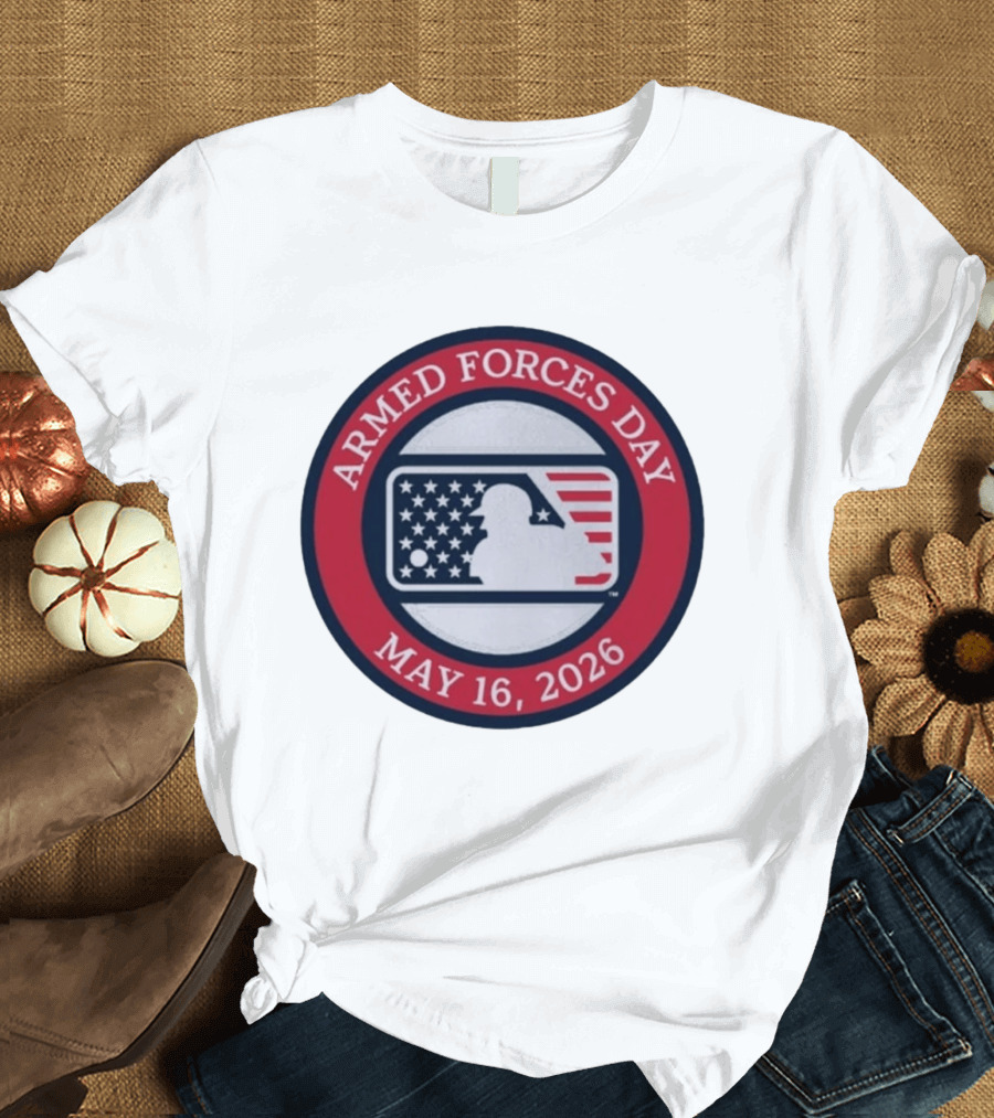 MLB Armed Forces Day May 16 2026 Stars And Stripes Circle T-Shirt