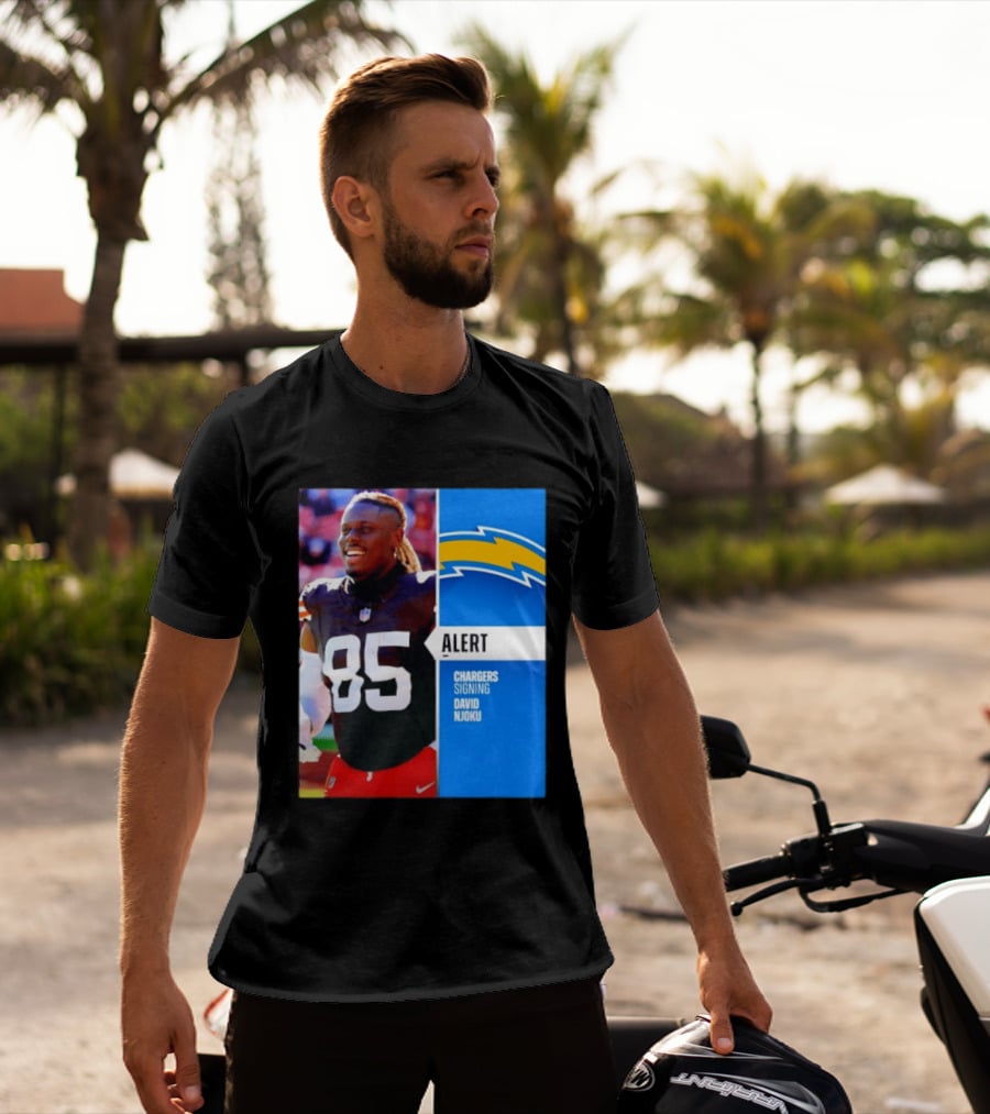 Alert Chargers Signing David Njoku Player 85 T-Shirt