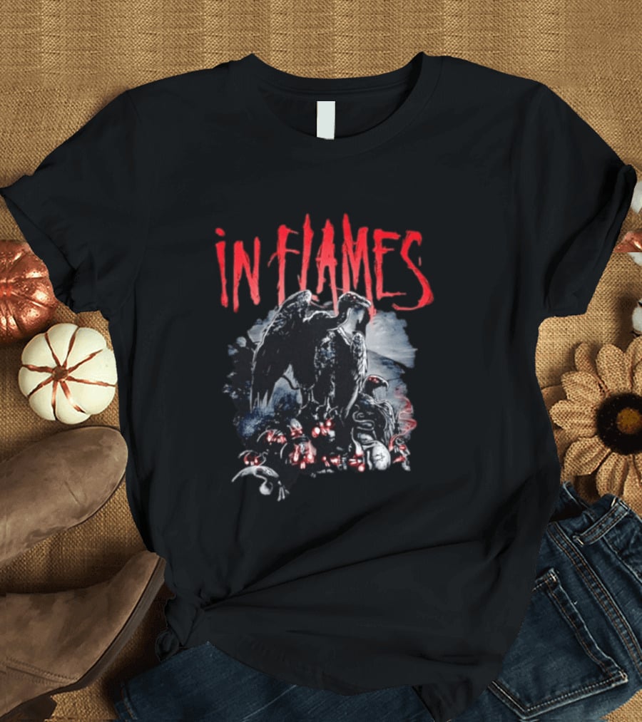 In Flames Meet Your Maker Gothic Vulture Scene T-Shirt