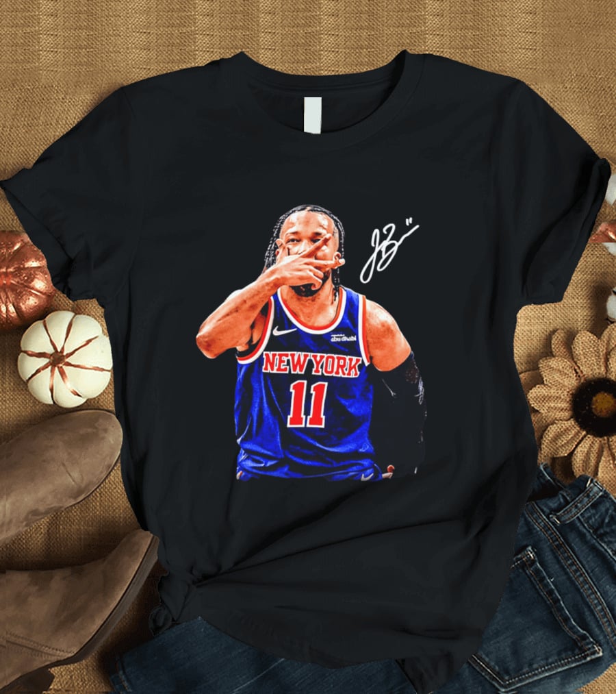 Jalen Brunson New York Knicks Jersey Number 11 Signature Series T-Shirt