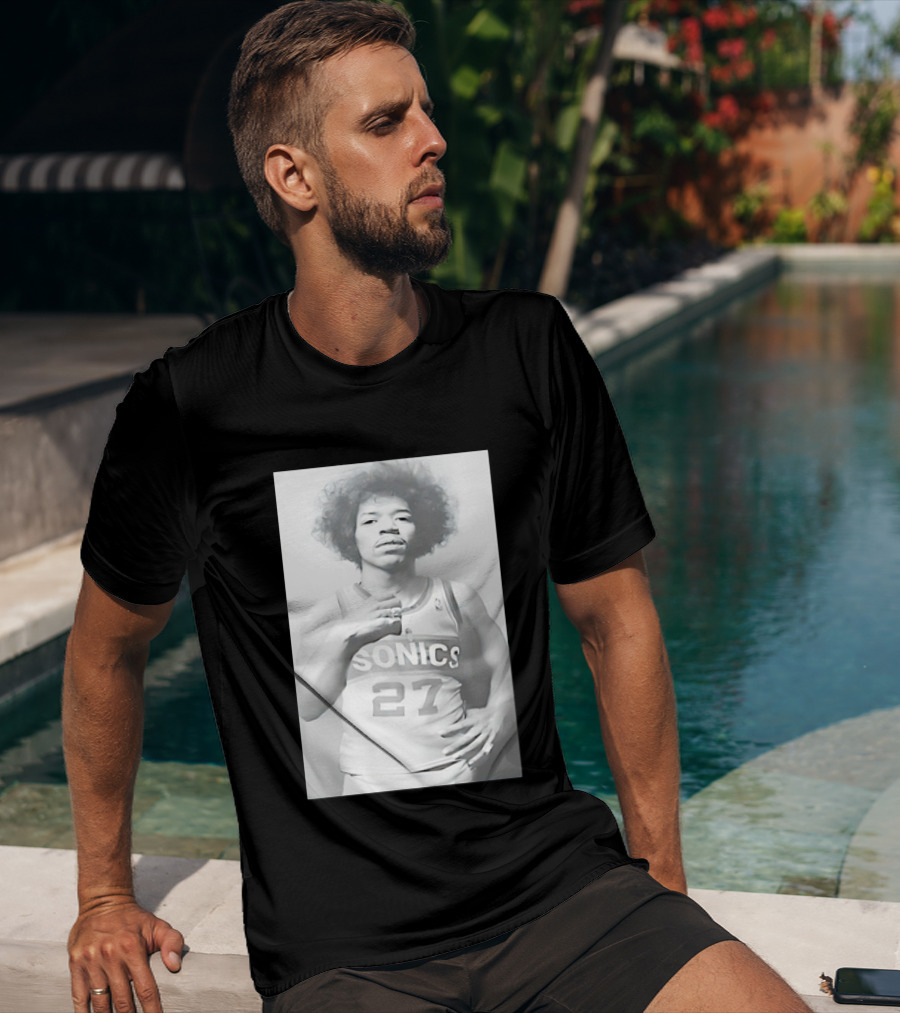 Jimi Hendrix Seattle Sonics Jersey 27 T-Shirt