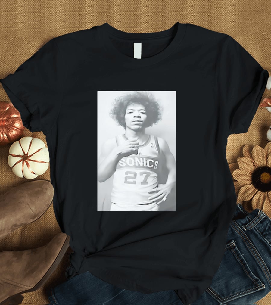Jimi Hendrix Seattle Sonics Jersey 27 T-Shirt