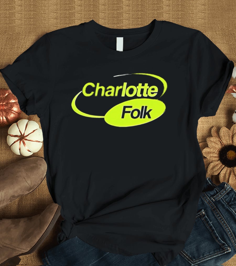 Charlotte Folk Neon Green Swirl T-Shirt