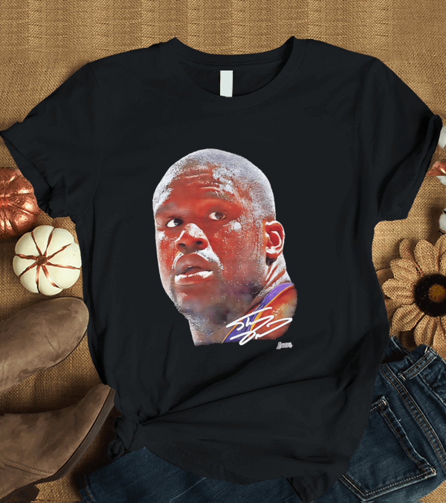 Los Angeles Lakers Shaquille O'Neal Signature Big Face Legends T-Shirt