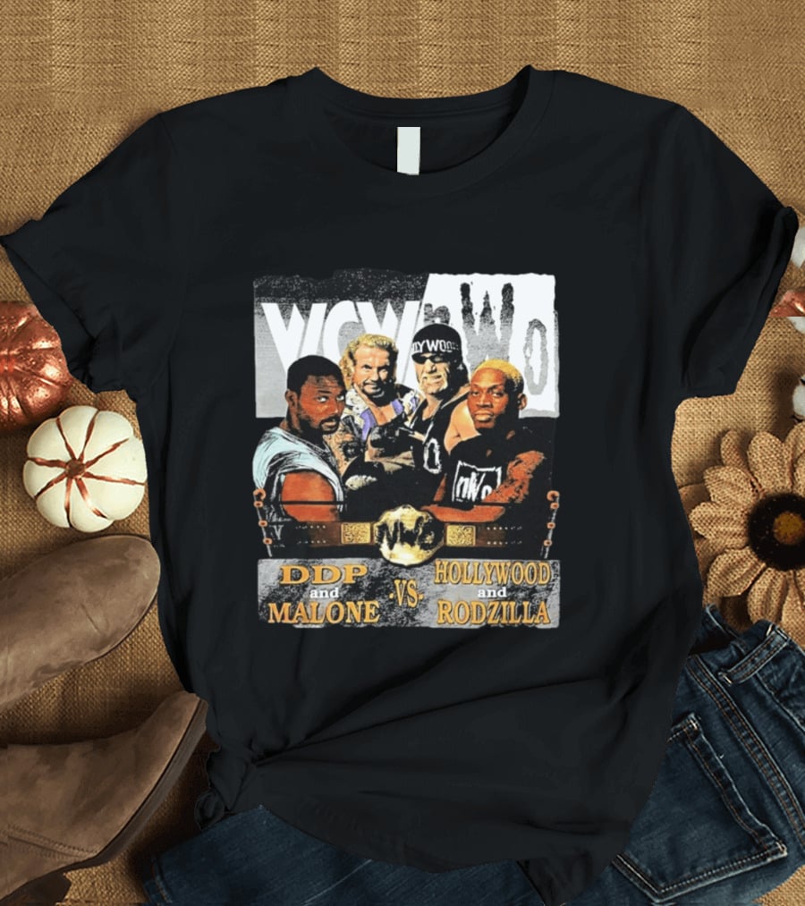 WCW NWo DDP And Malone Vs Hollywood And Rodzilla 90s Wrestling T-Shirt