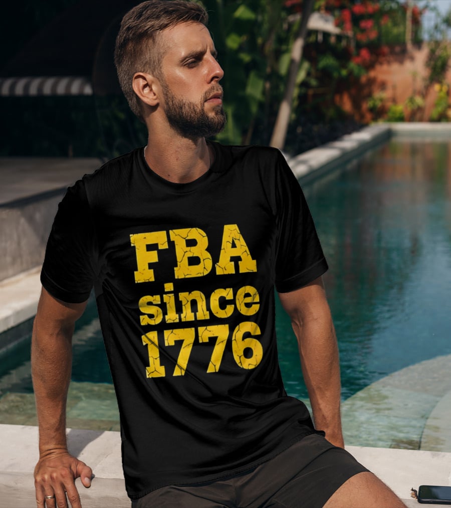 FBA Since 1776 Yellow Cheese Letters T-Shirt