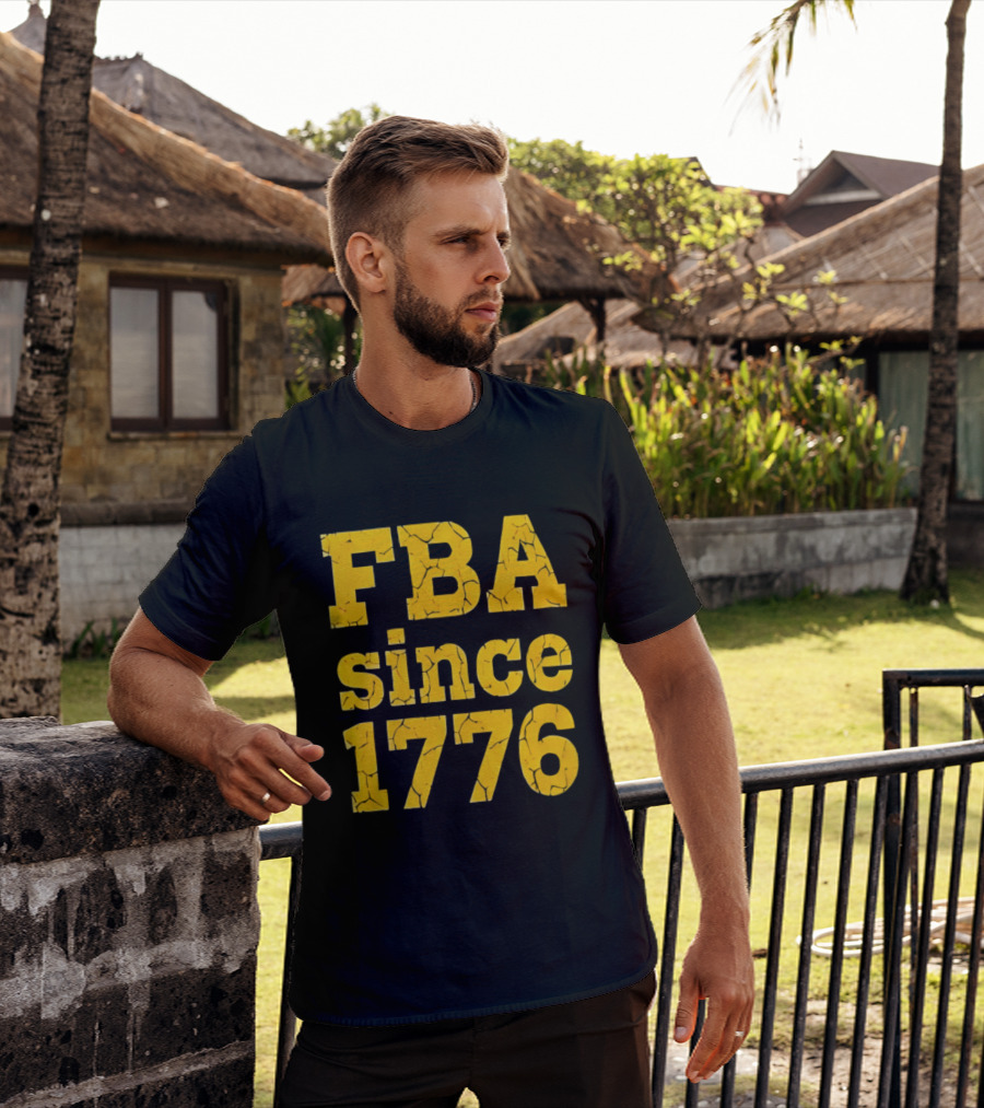 FBA Since 1776 Yellow Cheese Letters T-Shirt