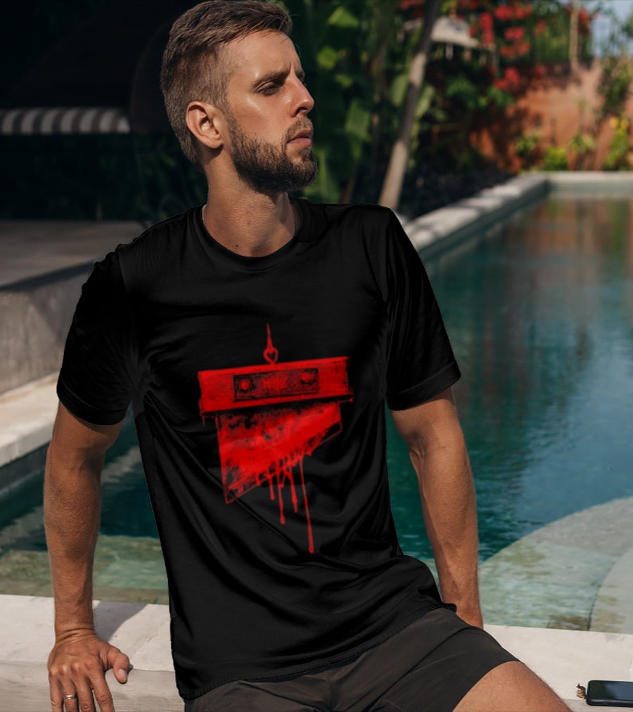 Noyz Narcos Italian Horror Story Ghigliottina Blood Dripping Guillotine T-Shirt