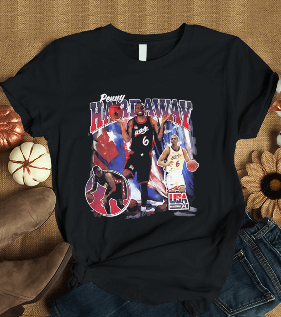 Penny Hardaway USA Basketball Legend Stars And Stripes USA Basketball T-Shirt