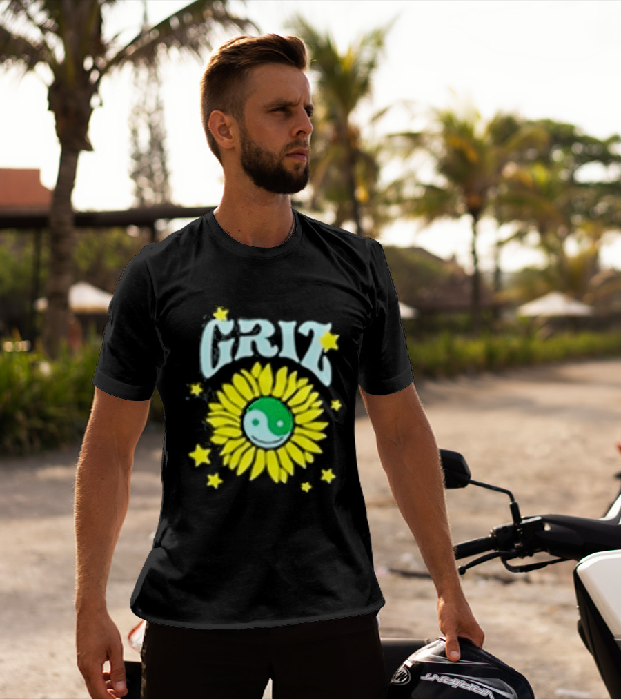 Griz Sunflower Yin Yang Starry T-Shirt