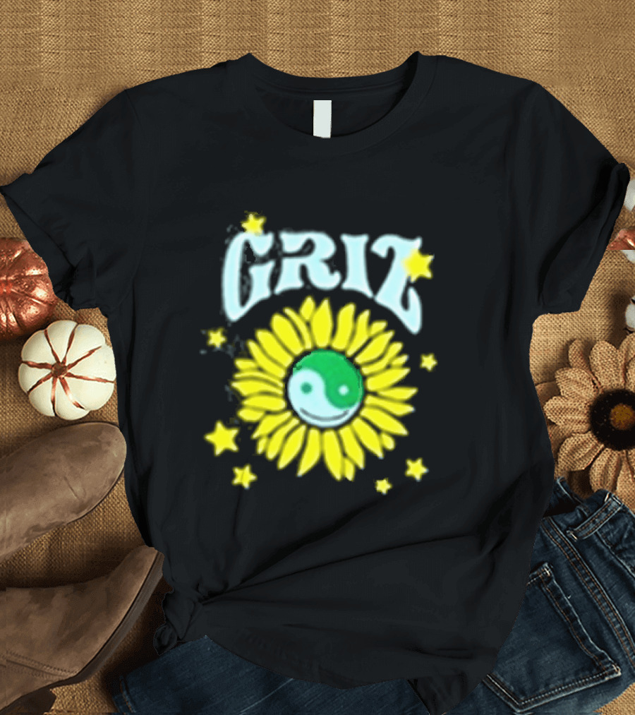 Griz Sunflower Yin Yang Starry T-Shirt