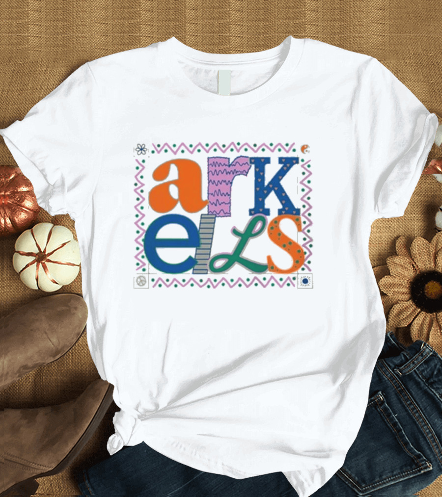 Arkells Colorful Hippie Font With Decorative Border T-Shirt