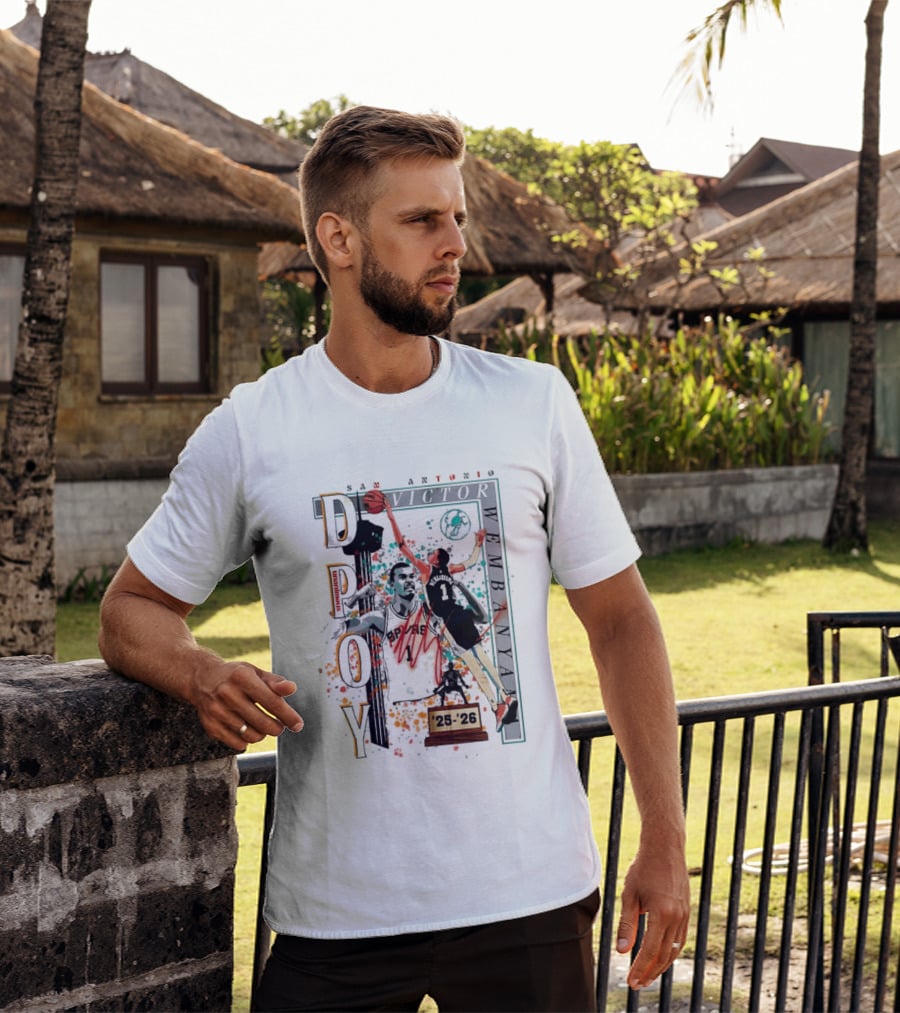 San Antonio Spurs DPOY Victor Wembanyama 25 26 T-Shirt