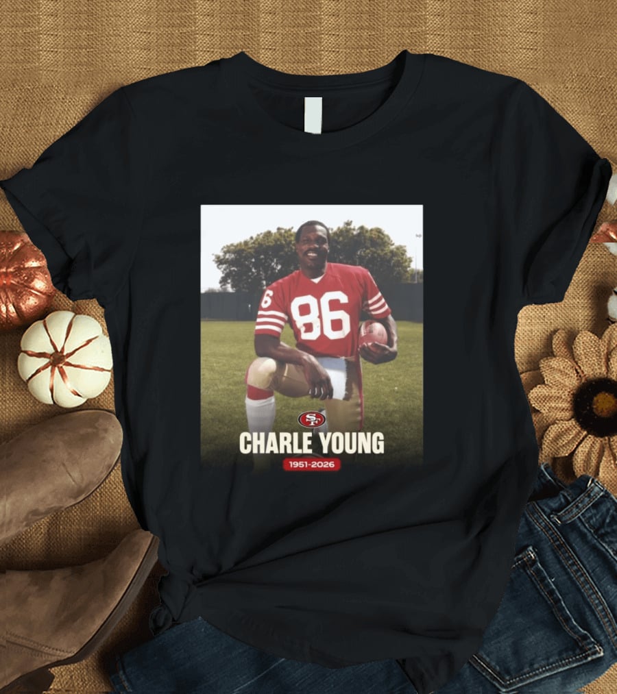 San Francisco 49ers Charle Young 86 1951 2026 T-Shirt
