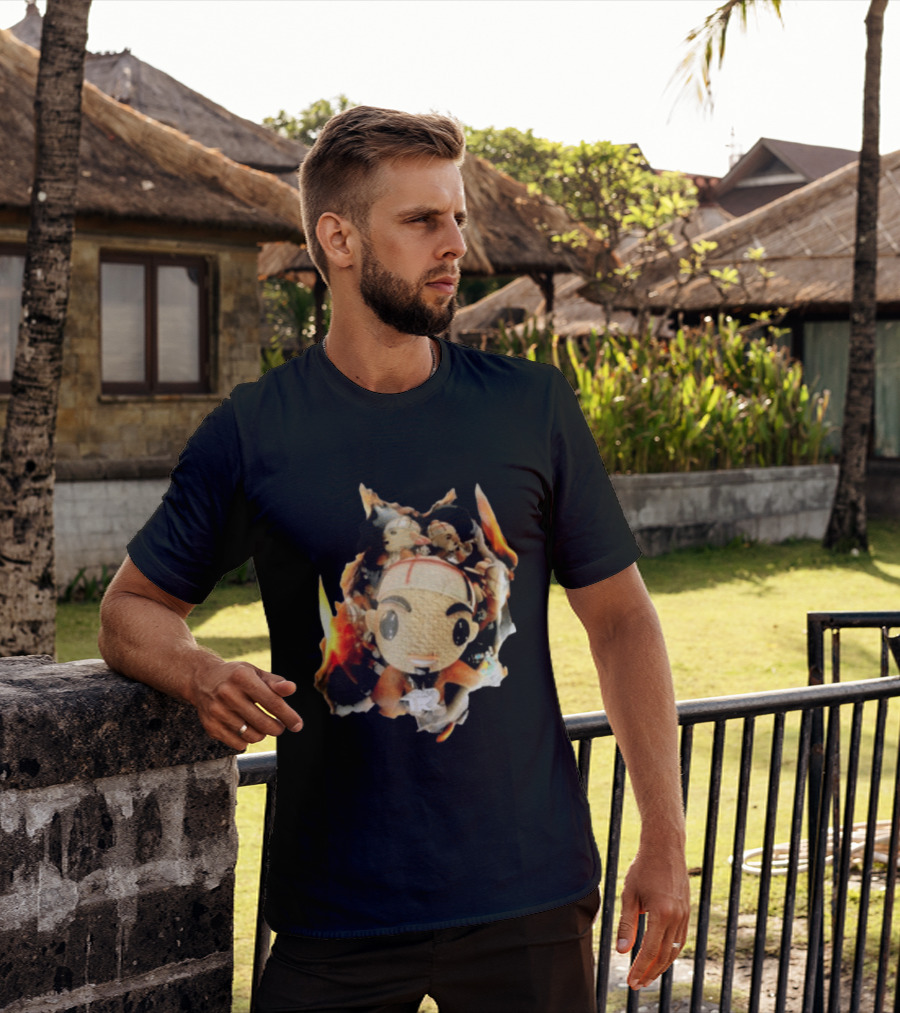 Street Mob Chuyin Los Locos Nunca Mueren Burning Plush Doll Fiery T-Shirt