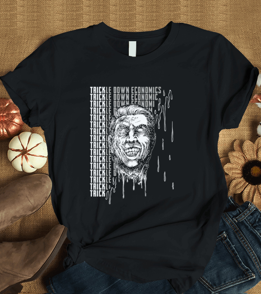 Trickle Down Economics Melting Face Concept T-Shirt
