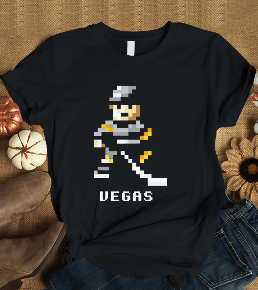 Vegas Golden Knights 8 Bit Hockey Pixel T-Shirt