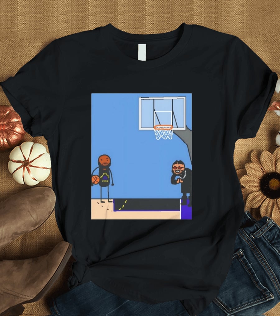 Villain Brooks Vs Dillon Brooks Basketball Humor Phoenix Suns Sketch T-Shirt