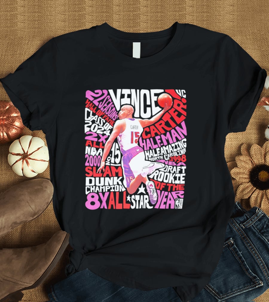 Vince Carter Toronto Raptors Slam Dunk Champion Half Man Half Amazing T-Shirt