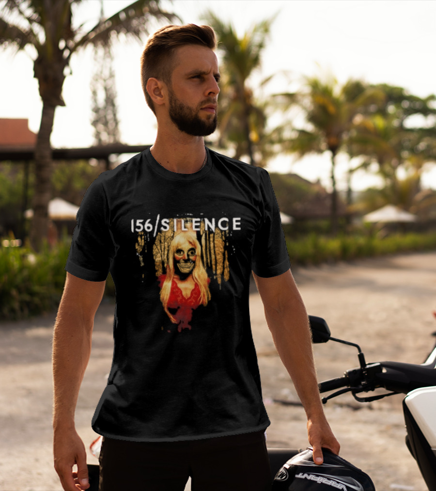 156 Silence Album Blonde Portrait With Red Dress T-Shirt