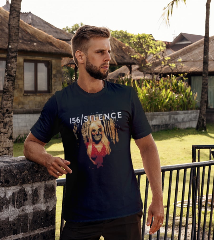 156 Silence Album Blonde Portrait With Red Dress T-Shirt