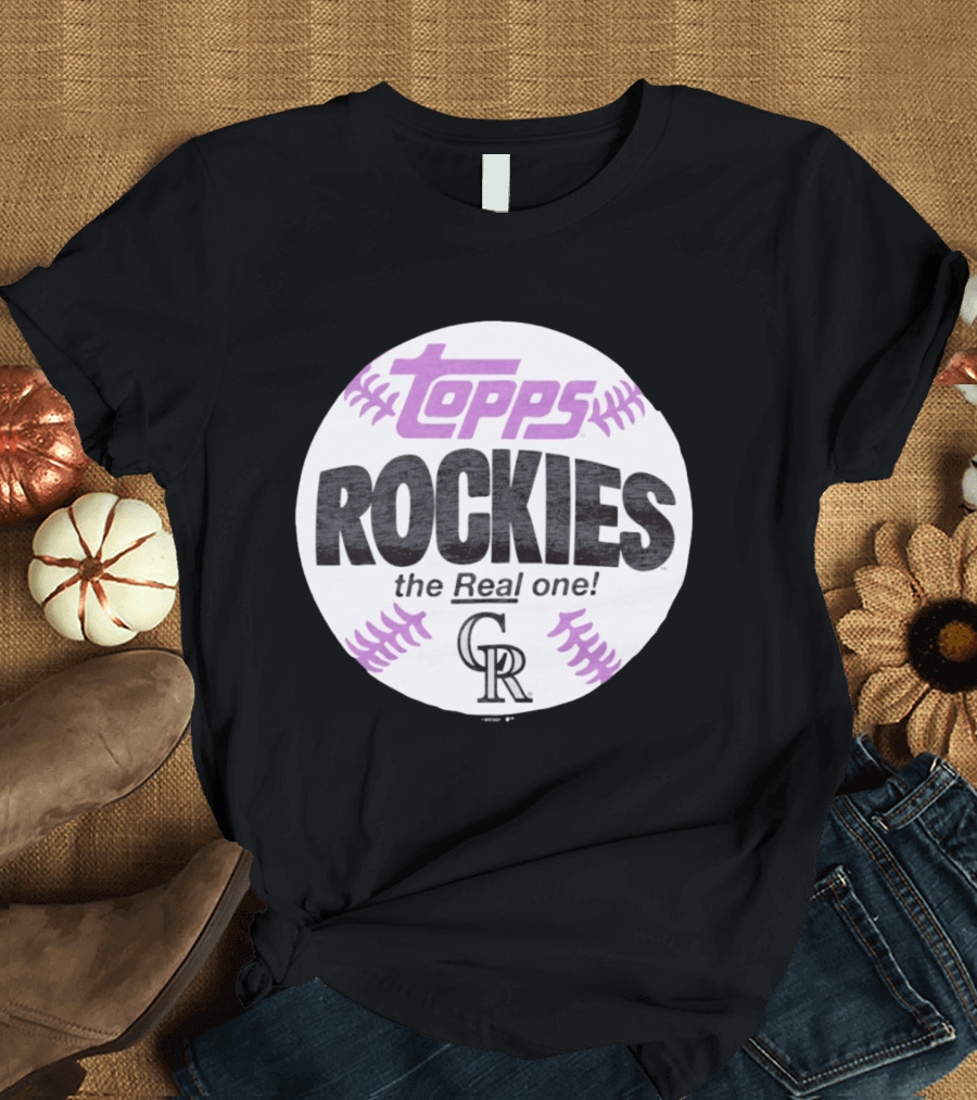 Topps Rockies The Real One Colorado Rockies MLB Baseball Card T-Shirt
