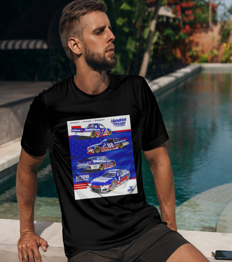 Hendrick Motorsports 2026 Patriotic NASCAR Cars Coronado Chicagoland T-Shirt