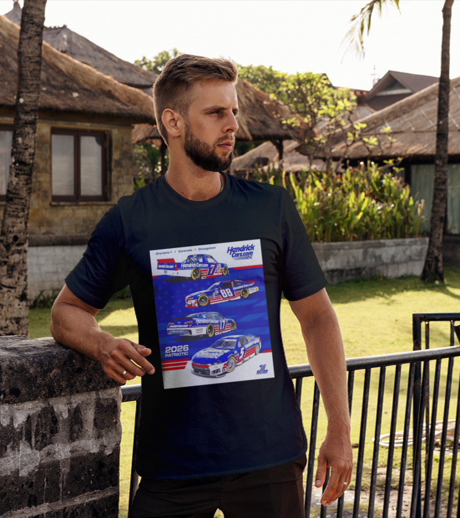 Hendrick Motorsports 2026 Patriotic NASCAR Cars Coronado Chicagoland T-Shirt