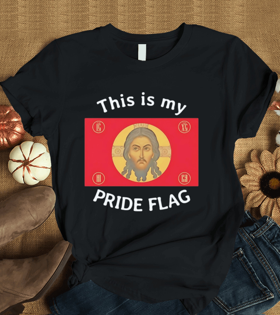 This Is My Pride Flag Jesus Icon Red Yellow T-Shirt
