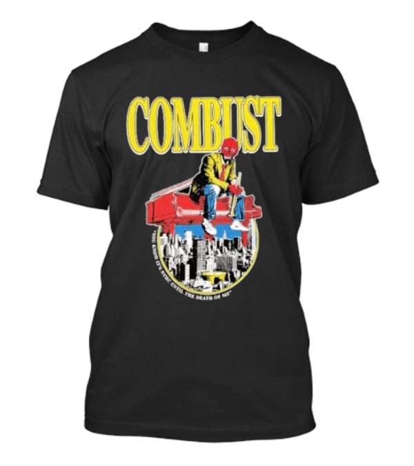 Combust Brooklyn Music Hall Of Williamsburg May 15 2026 Iconic Cityscape And Surreal Red Face T-Shirt