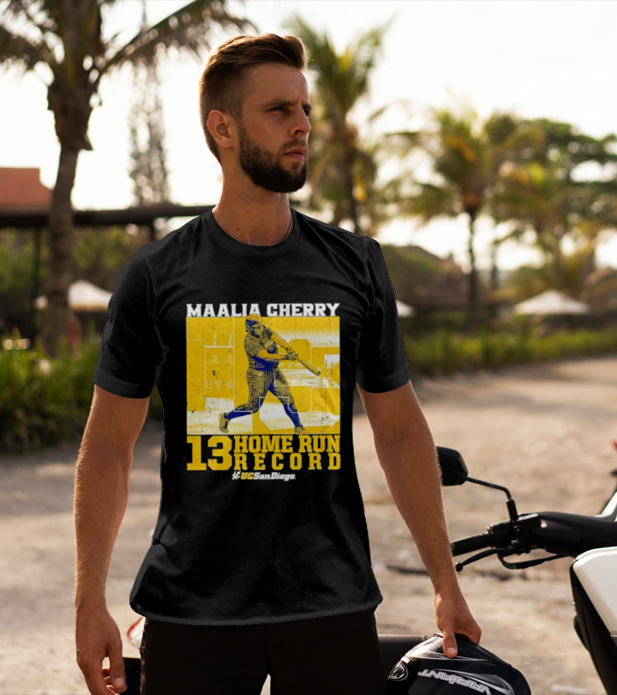 Maalia Cherry UC San Diego 13 Home Run Record T-Shirt