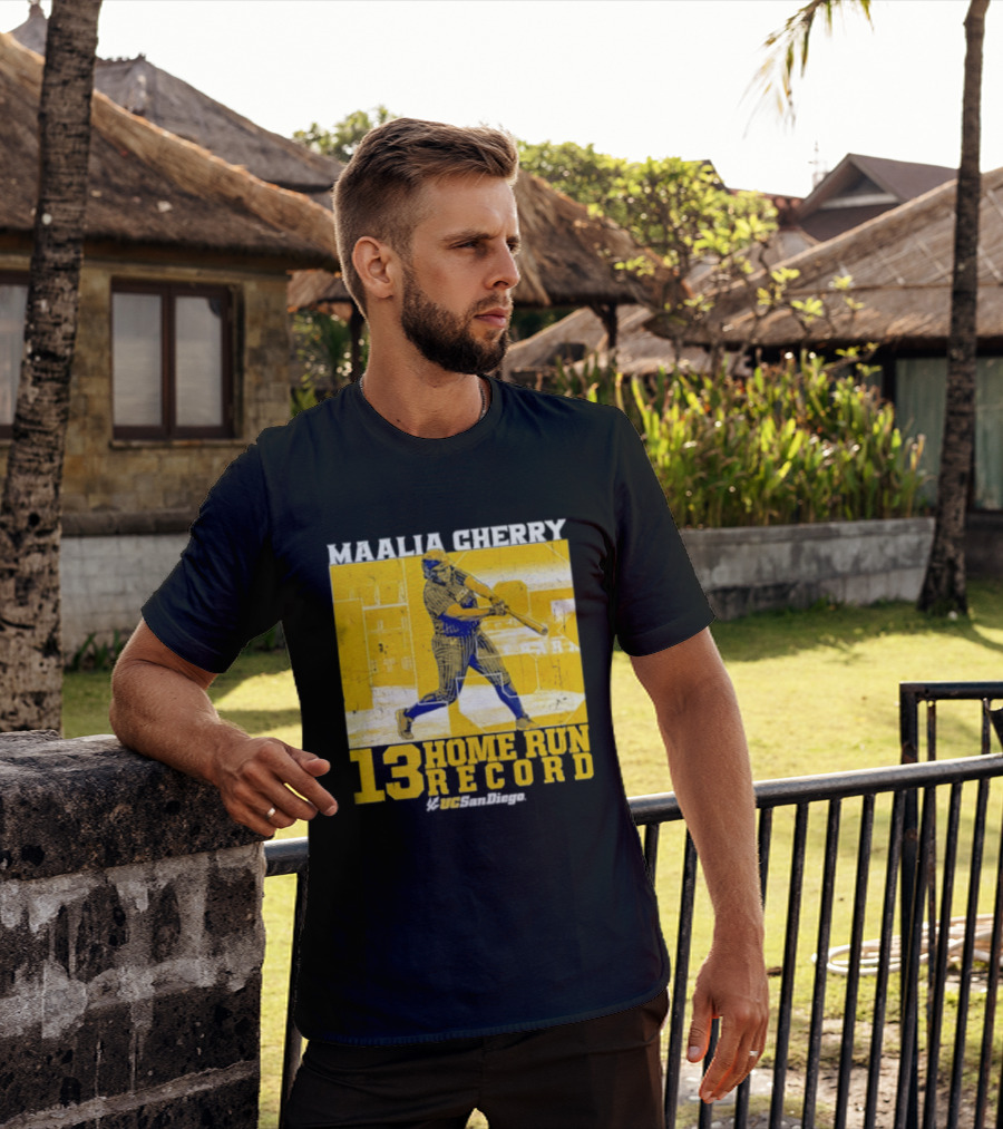Maalia Cherry UC San Diego 13 Home Run Record T-Shirt