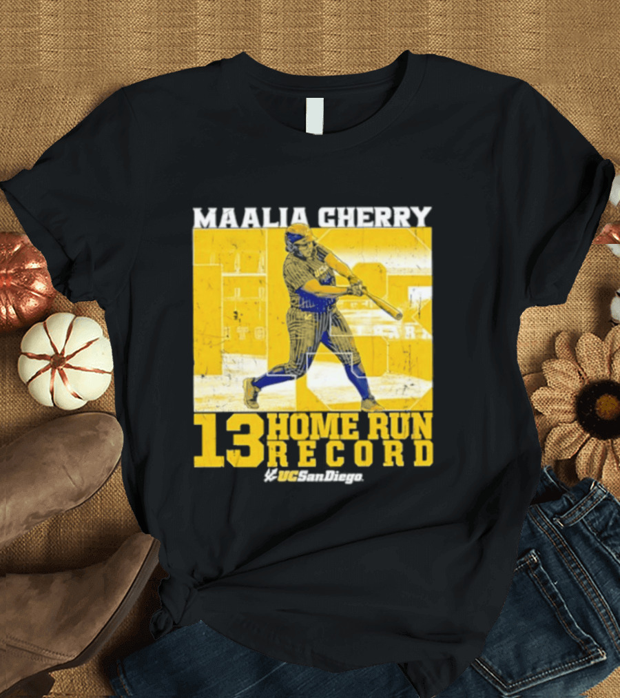 Maalia Cherry UC San Diego 13 Home Run Record T-Shirt