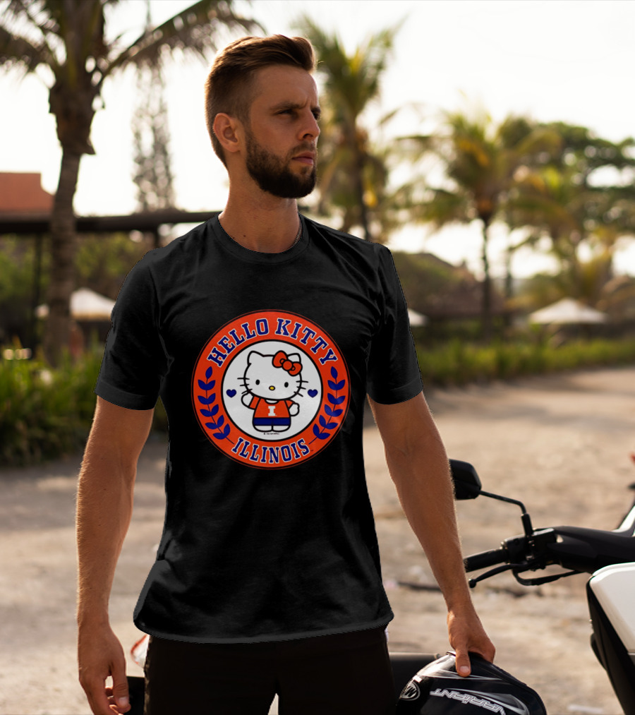 Hello Kitty Illinois I Fighting Illini T-Shirt