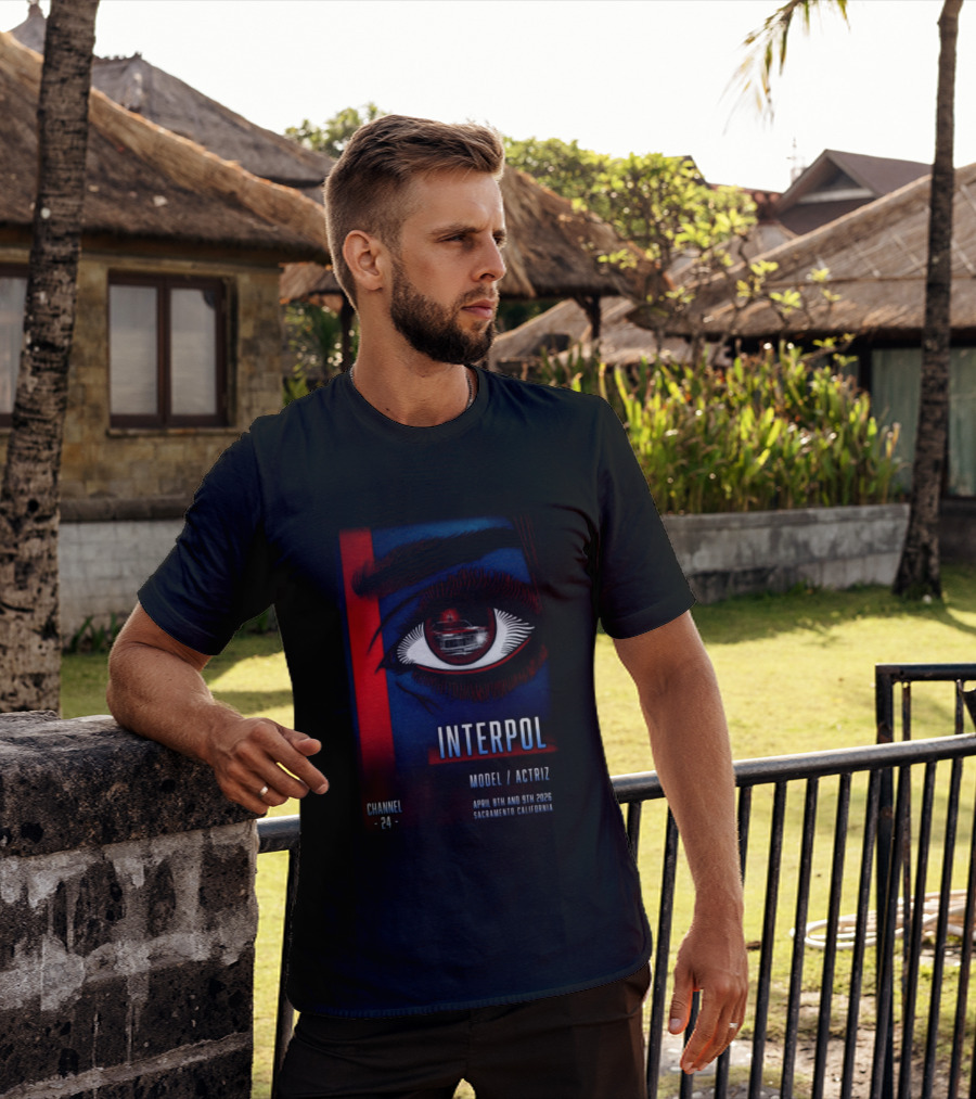 Interpol Model Actriz Eye Channel 24 April 8th 9th 2026 Sacramento California T-Shirt
