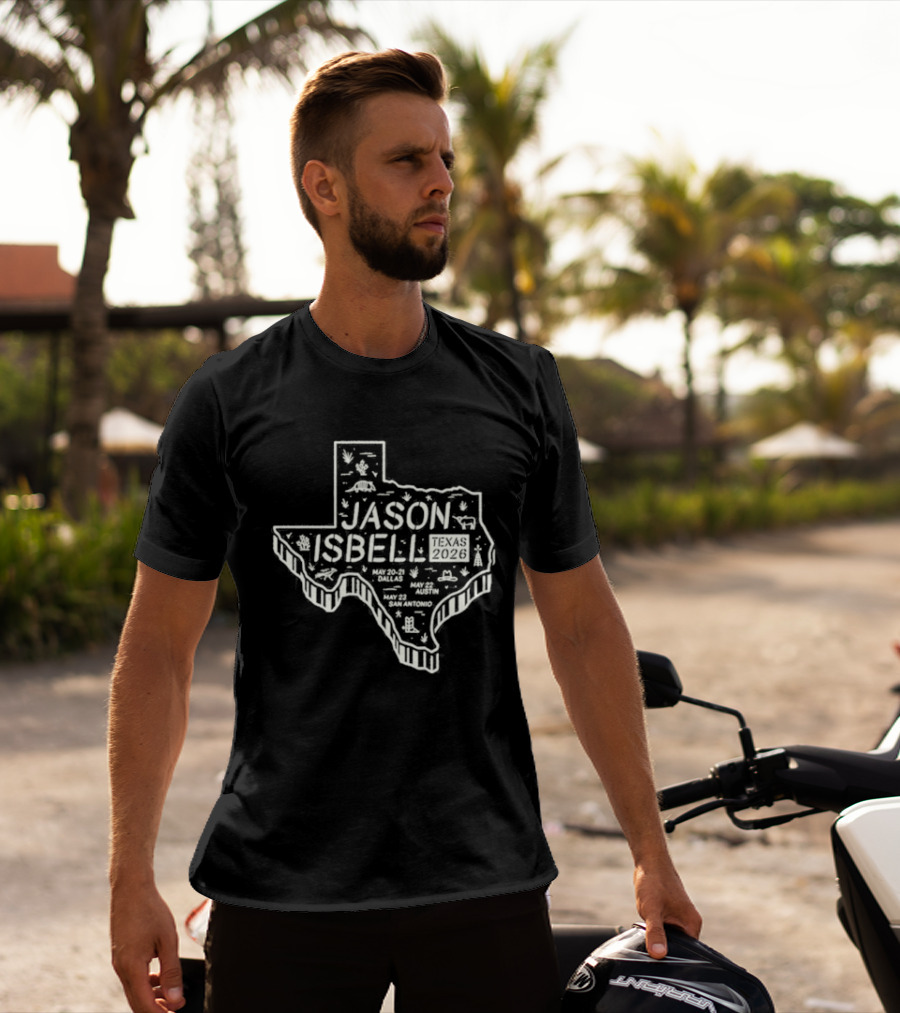 Jason Isbell Texas Map Tour May 2026 T-Shirt