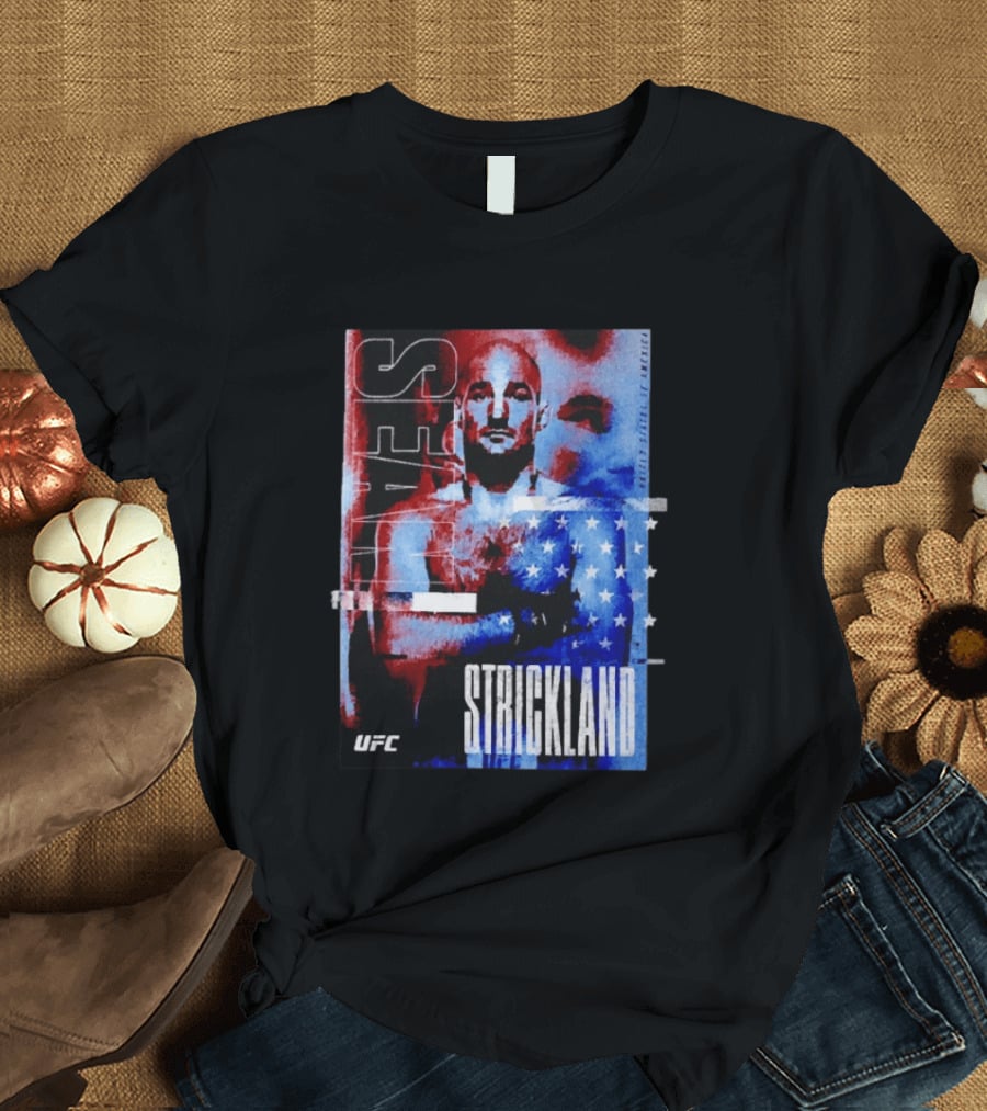 Sean Strickland UFC Fighter American Flag T-Shirt