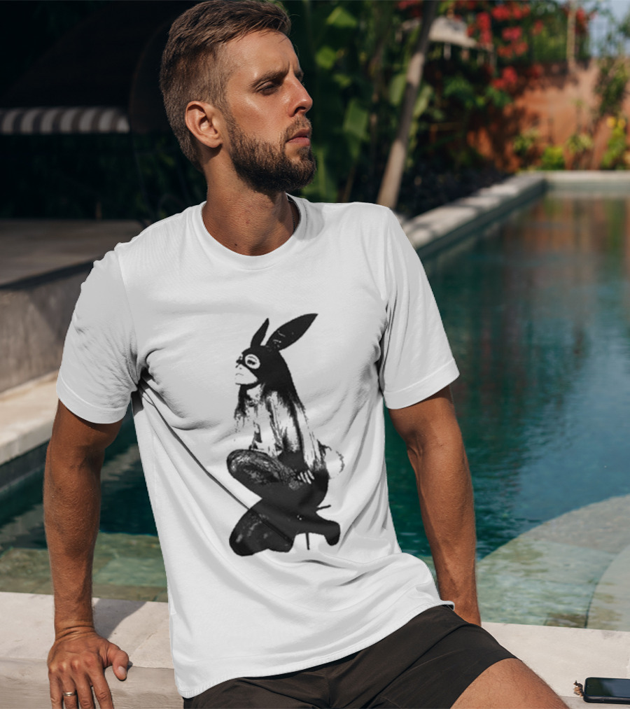 Ariana Grande Dangerous Woman 10 Crewneck Bunny Mask T-Shirt
