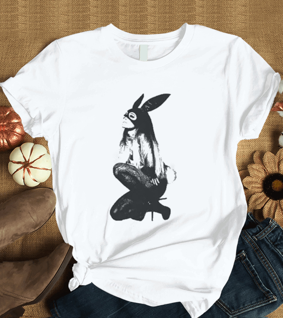 Ariana Grande Dangerous Woman 10 Crewneck Bunny Mask T-Shirt