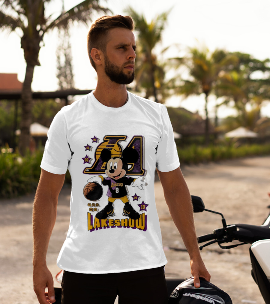 Mickey Mouse Lakers LA Basketball Lakeshow T-Shirt