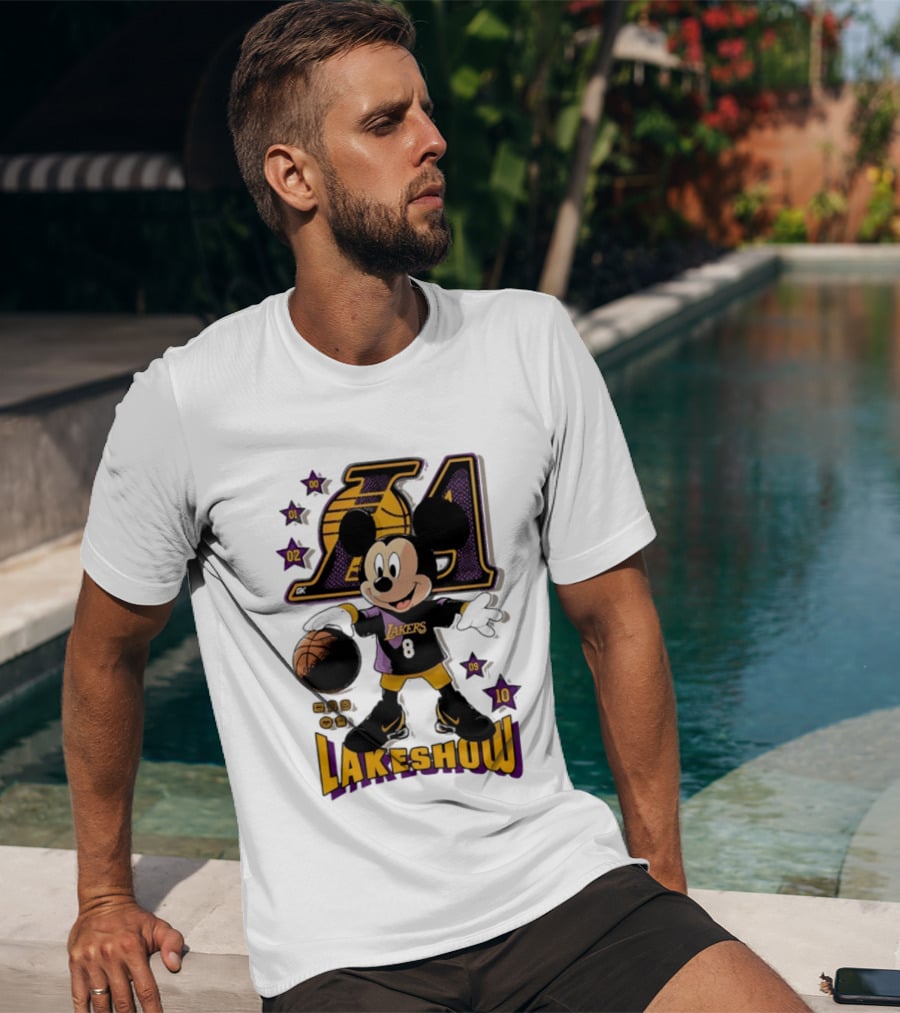 Mickey Mouse Lakers LA Basketball Lakeshow T-Shirt