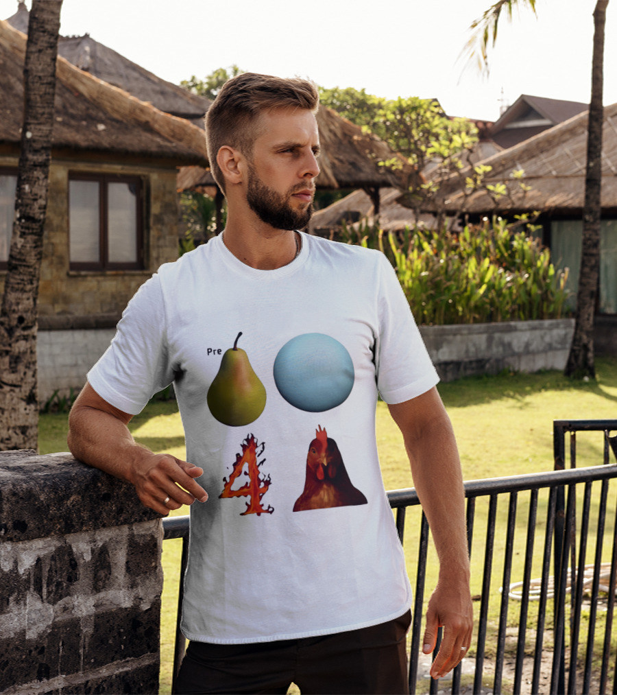 Prepare Pear Sphere Flame 4 Chicken T-Shirt